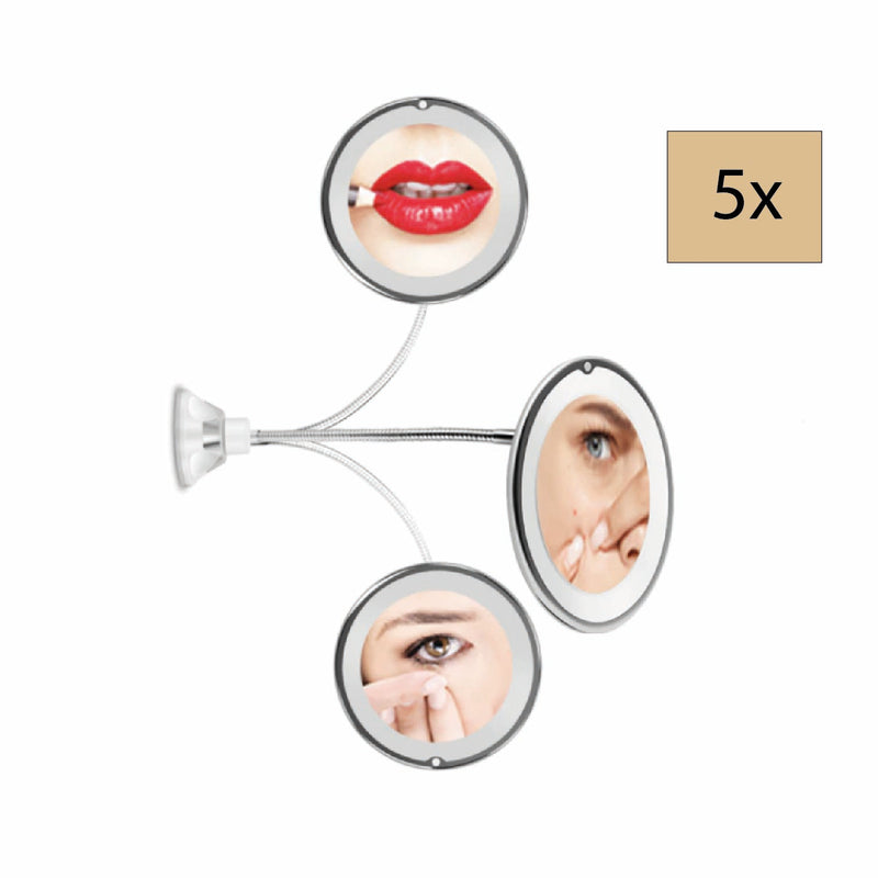 Make-Up Spiegel mit LED | 10x Zoom